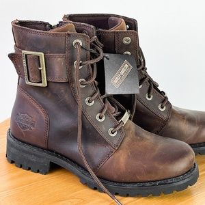 Harley Davidson womens leather boots Size 9 biker NEW